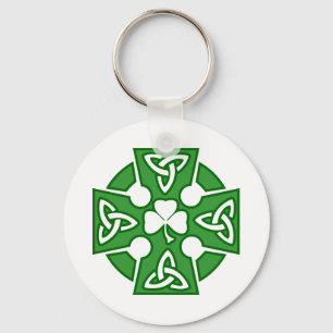 St Patrick's Celtic cross Keychain