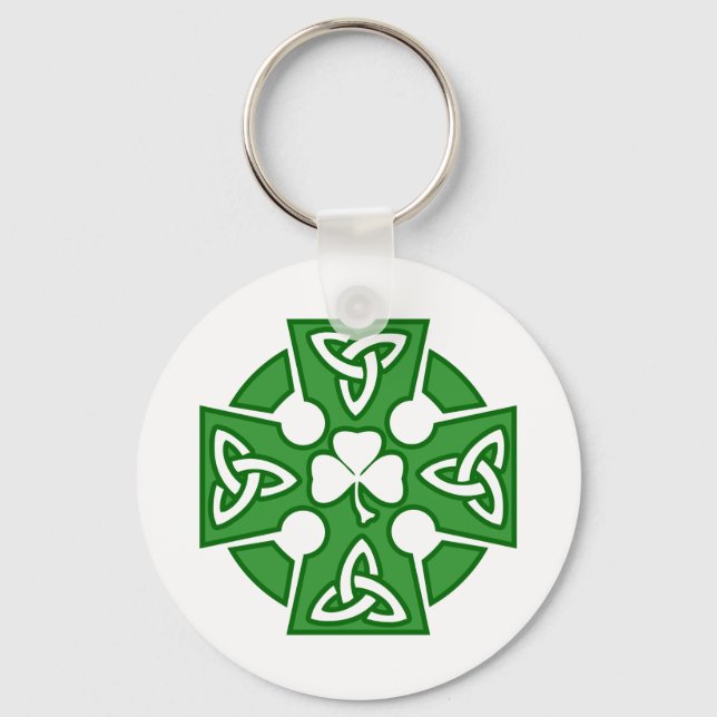 St Patrick's Celtic cross Keychain (Front)
