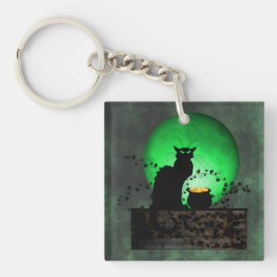St. Patrick's Chat Noir Keychain