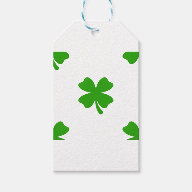 st patricks clover emoji gift tags (Front)