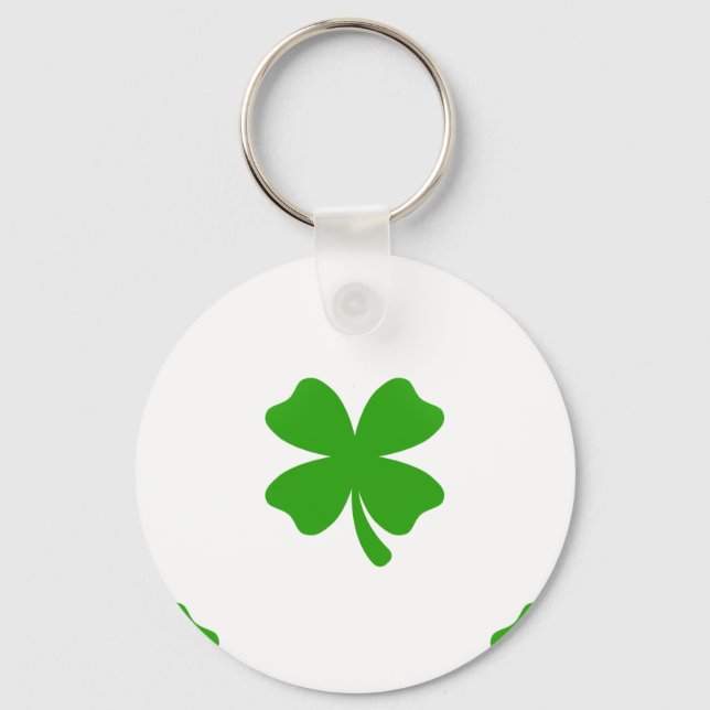 st patricks clover emoji keychain (Front)