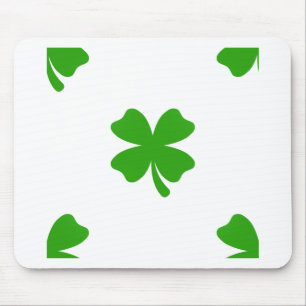 st patricks clover emoji mouse pad