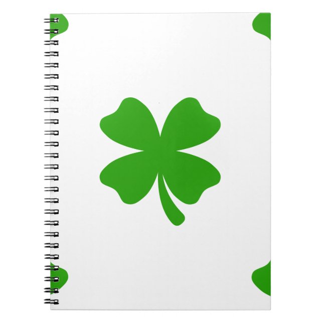 st patricks clover emoji notebook (Front)