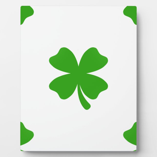 st patricks clover emoji plaque (Front)