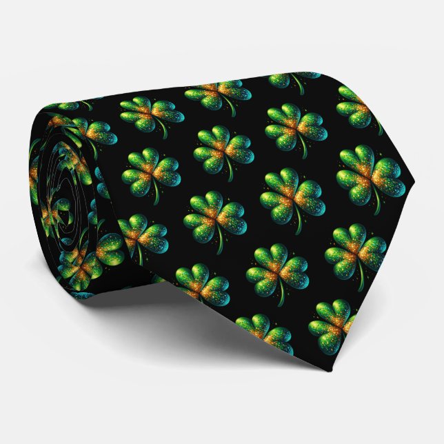 St. Patrick's Clover Men's Tie (Rolled)