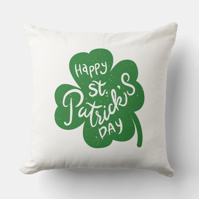 St. Patrick's Clover Pillow (Front)