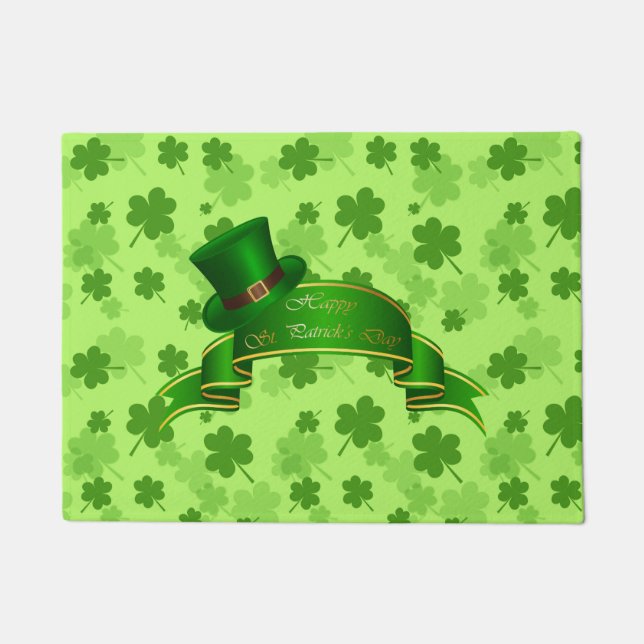 St. Patrick's Clovers Doormat (Front)