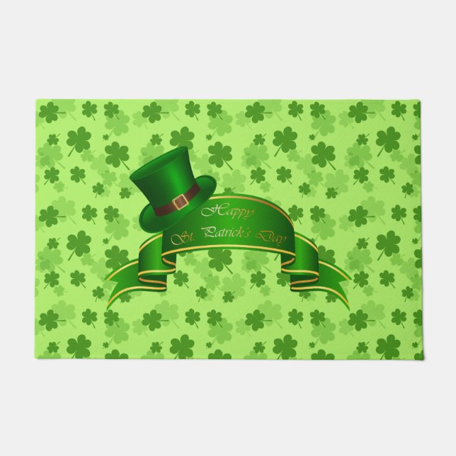 St. Patrick's Clovers Doormat (Front)