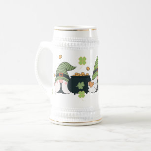 St. Patrick's Cute Day Gnomes Beer Stein