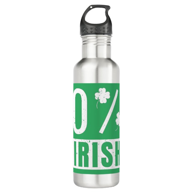 St Patrick's Day 0% Irish Four Leaf Clover 710 Ml Water Bottle (Front)