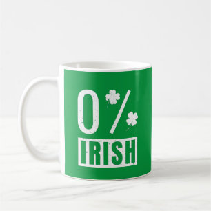 St Patrick's Day 0% Irish Four Leaf Clover Coffee Mug
