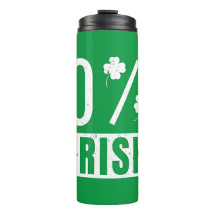 St Patrick's Day 0% Irish Four Leaf Clover Thermal Tumbler