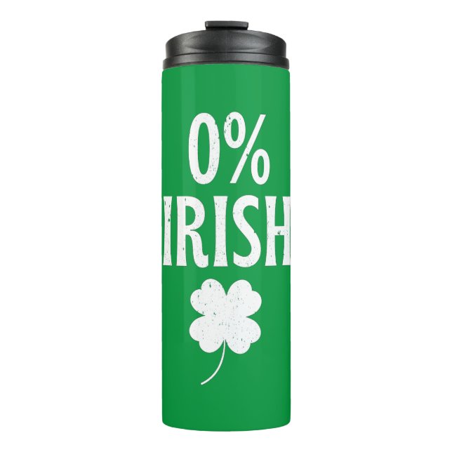 St Patrick's Day 0% Irish Thermal Tumbler (Front)