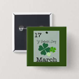 St Patrick's Day 17 March 2023 2 Inch Square Button