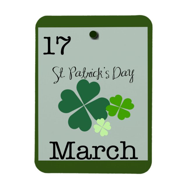 St Patrick's Day 17 March 2023 Reminder Magnet (Vertical)