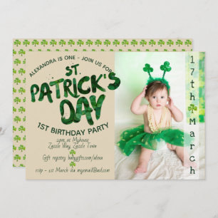 St Patrick's Day 1er Anniversaire - Invitation PHO