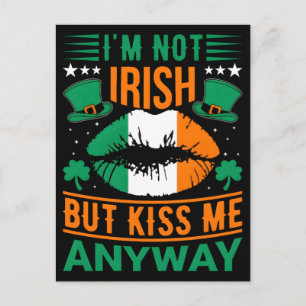 St. Patrick's Day 2026: Kiss Me I’m Irish, Emerald Holiday Postcard
