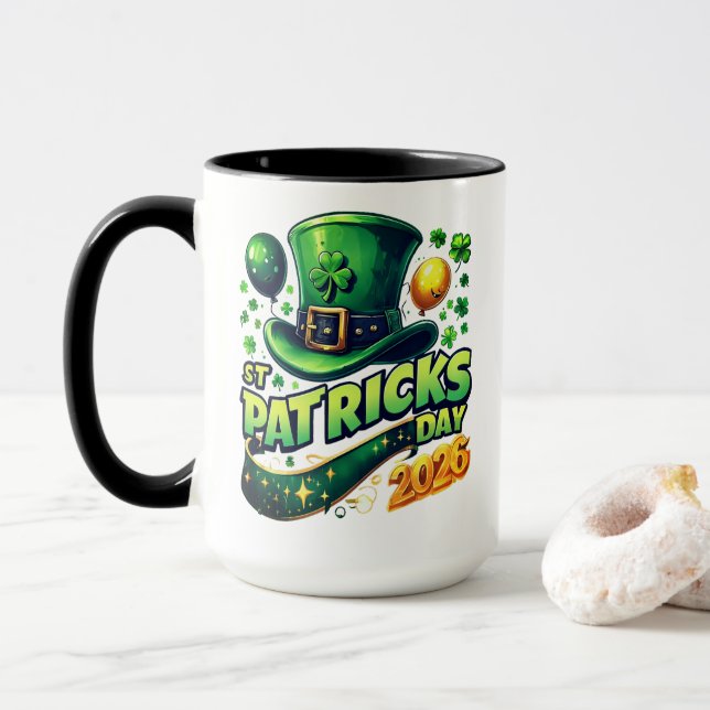 St Patricks Day 2026 Mug (With Donut)
