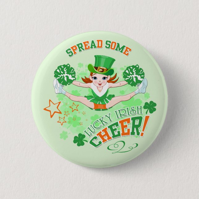 St Patrick's Day 2 Inch Round Button (Front)