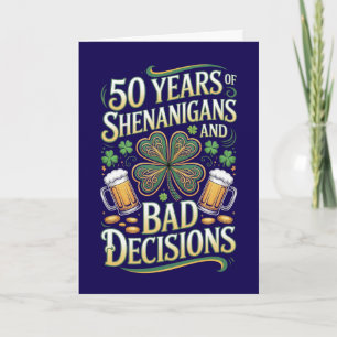 St. Patrick's Day 50th Birthday 50 years Card