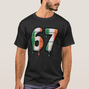 St Patrick's Day 67 Dripping - Irish Plaid Trendy T-Shirt