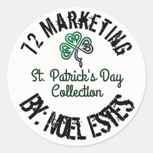 St. PATRICK'S DAY 72 MARKETING COLLECTION Classic Round Sticker