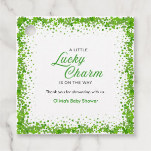 St Patrick's Day A Little Lucky Charm Baby Shower Favour Tags