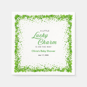St Patrick's Day A Little Lucky Charm Baby Shower Napkin