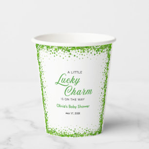 St Patrick's Day A Little Lucky Charm Baby Shower Paper Cups