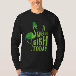 St Patrick's Day A Wee Bit Irish Flamingo T-Shirt