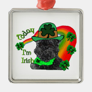 St Patrick's Day Affenpinscher Metal Ornament