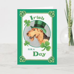 St. Patrick's Day Airedale Card