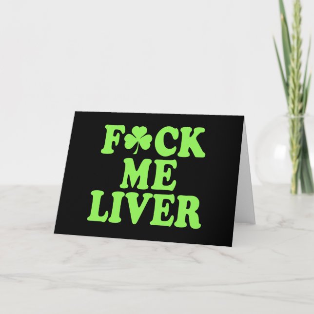 St Patrick's Day Alcohol Drinking Card (Front)