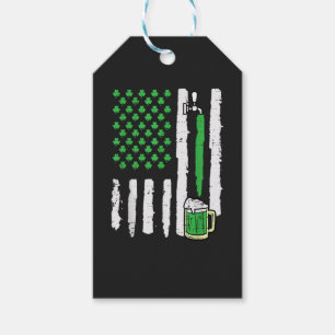 St Patricks Day America Flag Saint Gift Tags