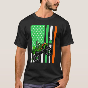 St Patrick's Day American Flag Monster Truck For B T-Shirt