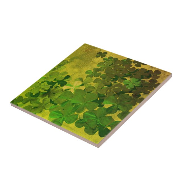 St. Patrick's Day and Good Luck ,‎Four-leaf clover Tile (Side)