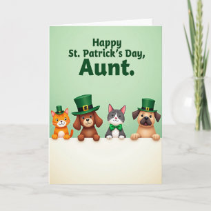 St Patricks Day Aunt Card
