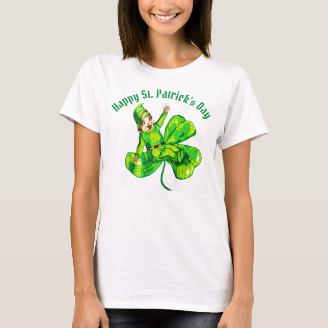ST. PATRICK'S DAY BABY LEPRECHAUN T-Shirt (Front)