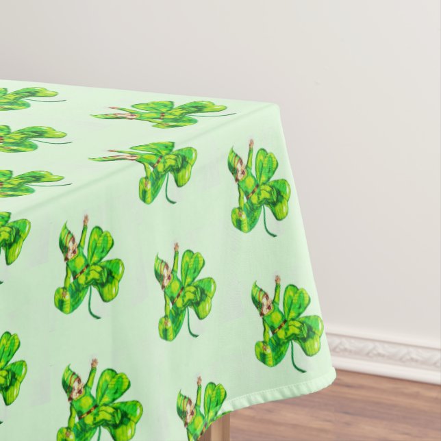 ST. PATRICK'S DAY BABY LEPRECHAUN TABLECLOTH (In Situ)