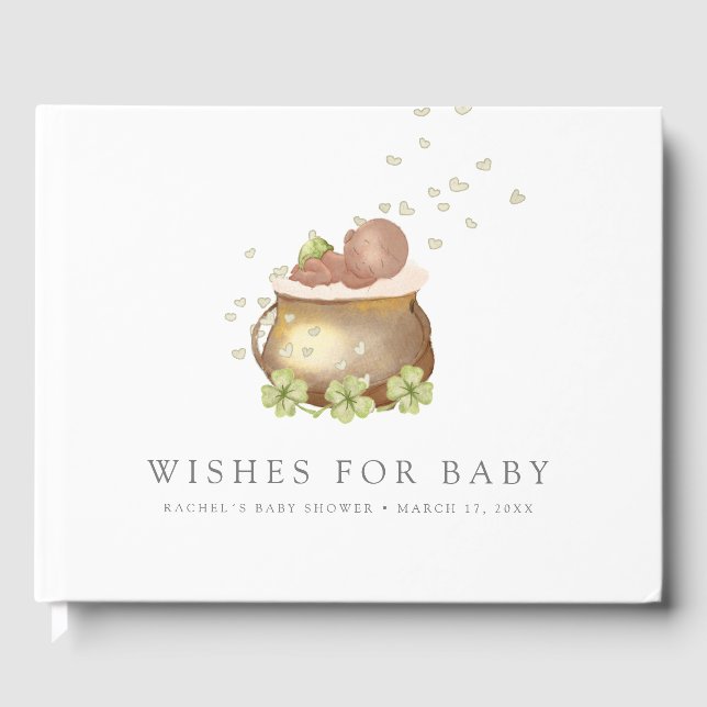st patricks day baby shower guest book (Front)
