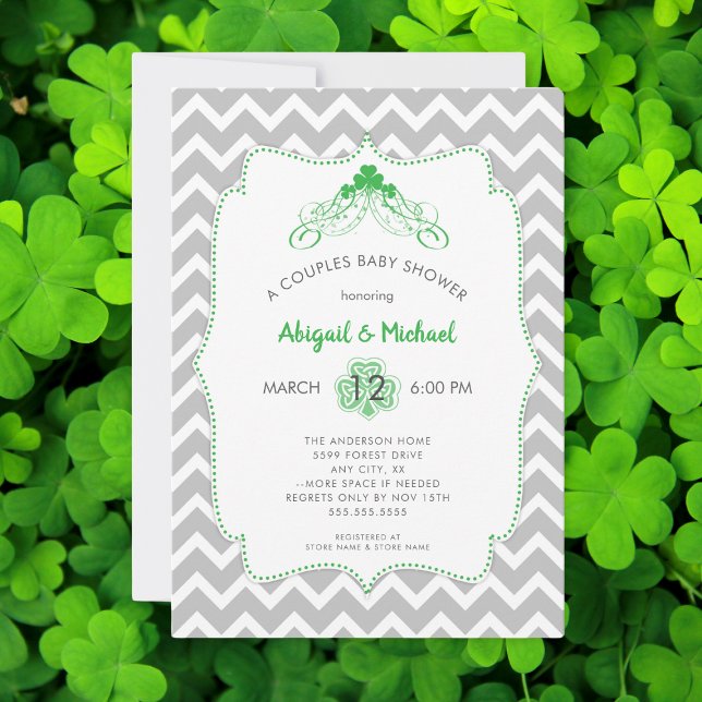 St Patrick's Day baby showers invitations (Créateur téléchargé)