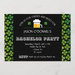 St. Patrick's Day Bachelor Party Invitation