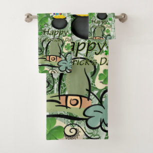 St. Patrick's Day Bathroom Towel Sets