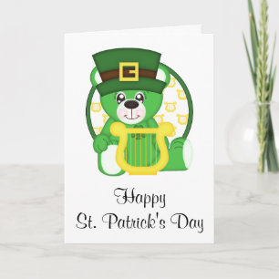 St. Patrick's Day Bear Card