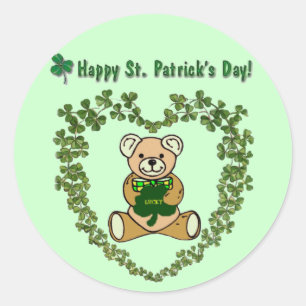 St. Patrick's Day Bear Sticker