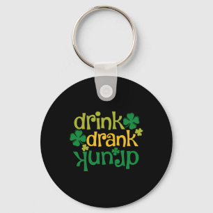 St Patricks Day Beer Drink Drank Drunk Shamrock  Keychain