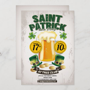 St Patrick's Day Beer Party Invitation