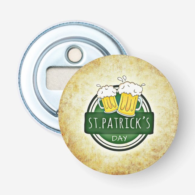 St. Patrick's Day Beers Bottle Opener (Front)