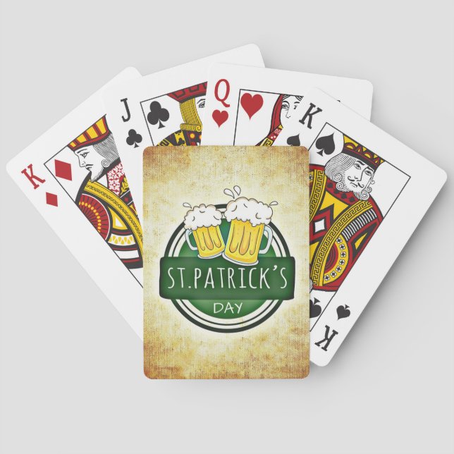 St. Patrick's Day Beers Playing Cards (Back)