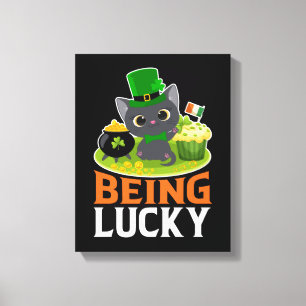 St. Patrick's Day Being Lucky Canvas Print